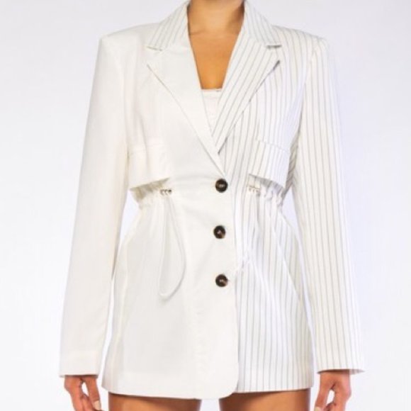 Modern Striped Blazer| Rehab Lab | US M - Picture 2 of 4
